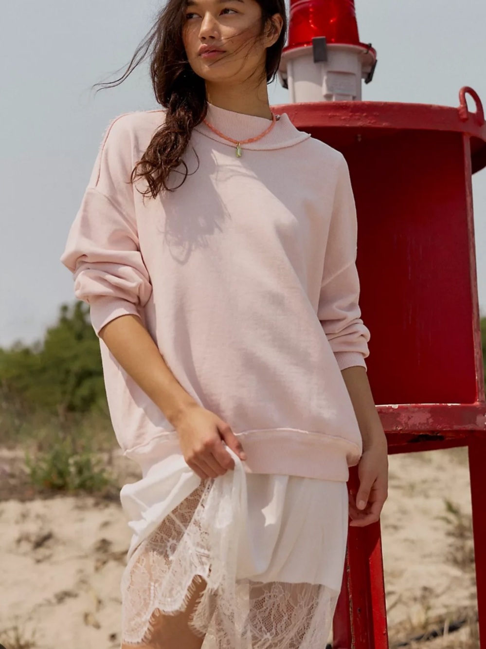 PALM SPRINGS PULLOVER MAUVE CHALK